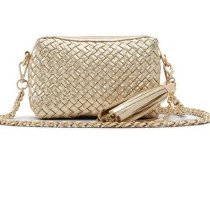 Aldo Gold Textured Crossbody Bag